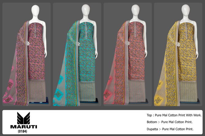 Maruti 184 By Bipson 0184 Series Dress Material suppliers in India